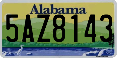 AL license plate 5AZ8143