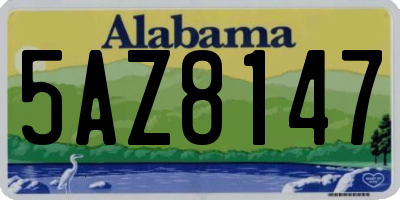 AL license plate 5AZ8147