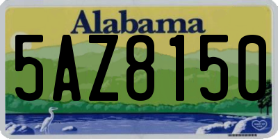 AL license plate 5AZ8150