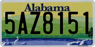 AL license plate 5AZ8151