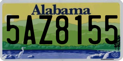 AL license plate 5AZ8155