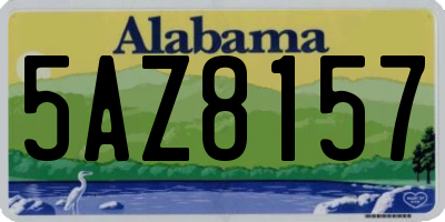 AL license plate 5AZ8157