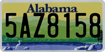 AL license plate 5AZ8158