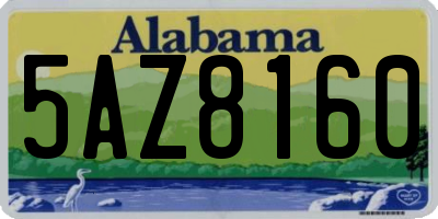 AL license plate 5AZ8160