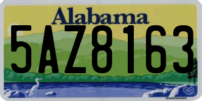 AL license plate 5AZ8163