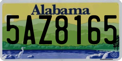 AL license plate 5AZ8165