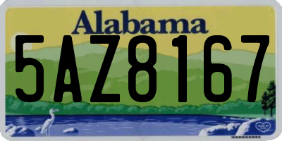 AL license plate 5AZ8167