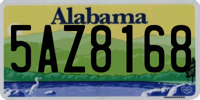 AL license plate 5AZ8168