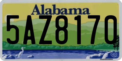 AL license plate 5AZ8170