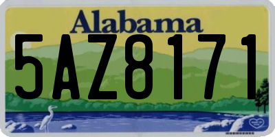 AL license plate 5AZ8171