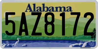 AL license plate 5AZ8172