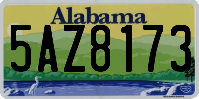 AL license plate 5AZ8173