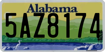 AL license plate 5AZ8174