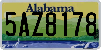 AL license plate 5AZ8178