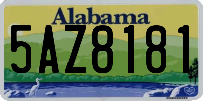AL license plate 5AZ8181