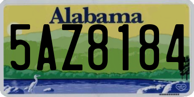 AL license plate 5AZ8184