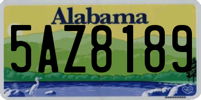 AL license plate 5AZ8189