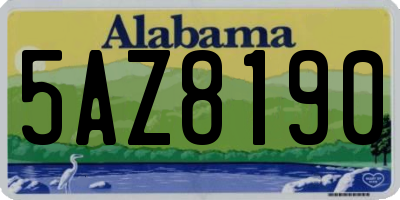 AL license plate 5AZ8190
