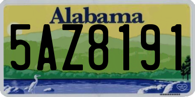 AL license plate 5AZ8191