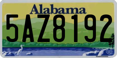AL license plate 5AZ8192