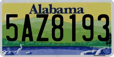 AL license plate 5AZ8193