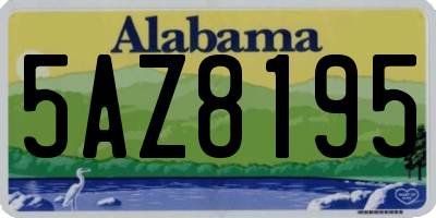 AL license plate 5AZ8195