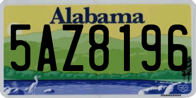 AL license plate 5AZ8196