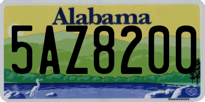 AL license plate 5AZ8200