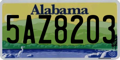 AL license plate 5AZ8203
