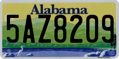 AL license plate 5AZ8209