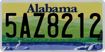 AL license plate 5AZ8212