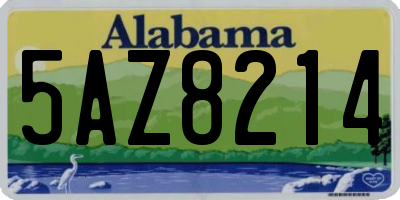 AL license plate 5AZ8214