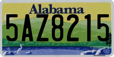 AL license plate 5AZ8215