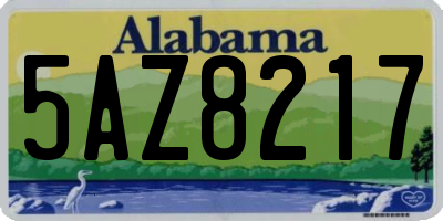 AL license plate 5AZ8217