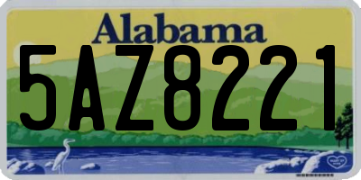 AL license plate 5AZ8221