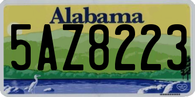 AL license plate 5AZ8223