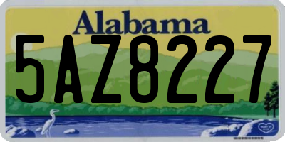 AL license plate 5AZ8227