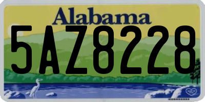 AL license plate 5AZ8228