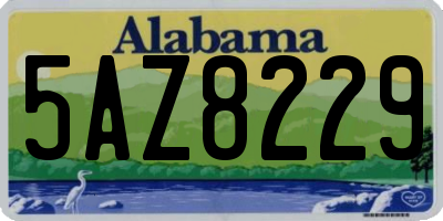 AL license plate 5AZ8229