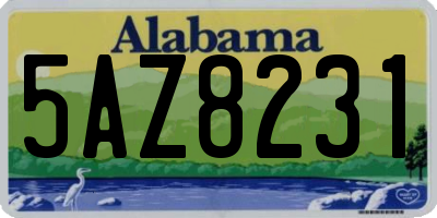 AL license plate 5AZ8231