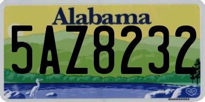AL license plate 5AZ8232