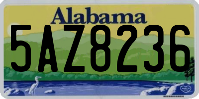 AL license plate 5AZ8236