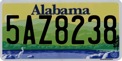 AL license plate 5AZ8238