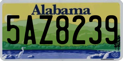 AL license plate 5AZ8239