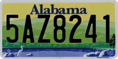 AL license plate 5AZ8241