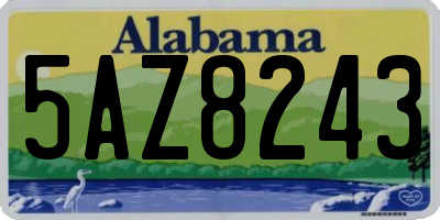 AL license plate 5AZ8243