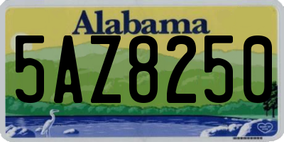 AL license plate 5AZ8250