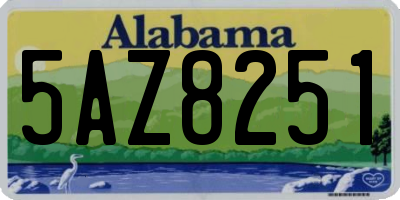 AL license plate 5AZ8251