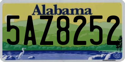 AL license plate 5AZ8252