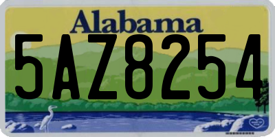 AL license plate 5AZ8254